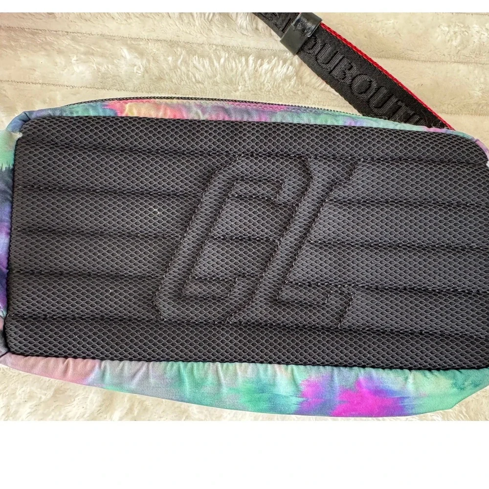Christian Louboutin‎ Loubilab Tie Dye Nylon Crossbody Belt Bag Red Logo #838